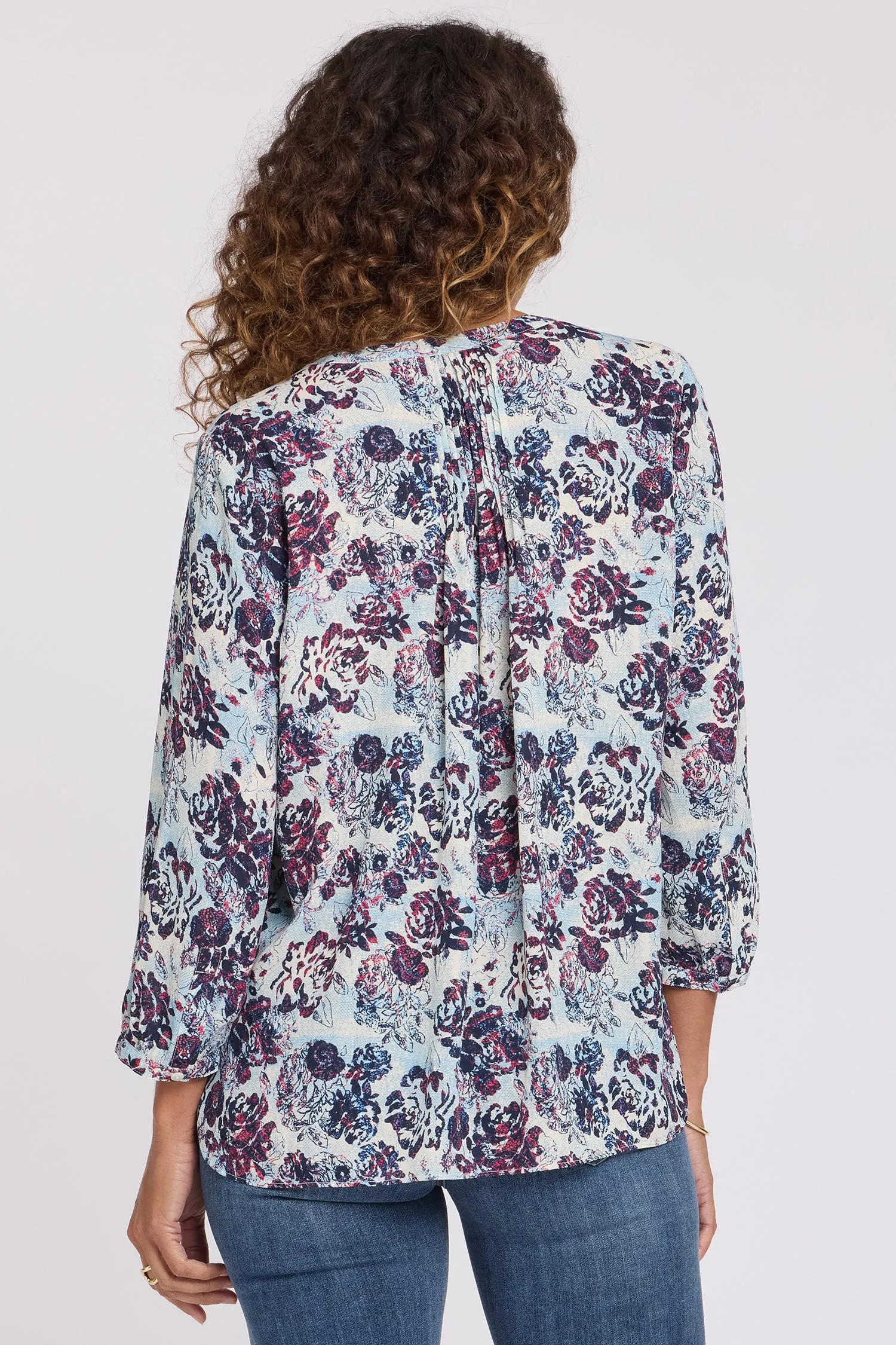 Pintuck Blouse - Ballad Abloom sold by NYDJ product image thumbnail 3