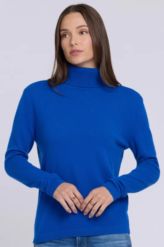 Cashmere Essential Turtleneck Sweater - Diamond Blue made by NYDJ