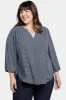 Pintuck Blouse In Plus Size - Diamond Peak sold by NYDJ
