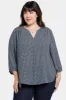 Pintuck Blouse In Plus Size - Diamond Peak sold by NYDJ
