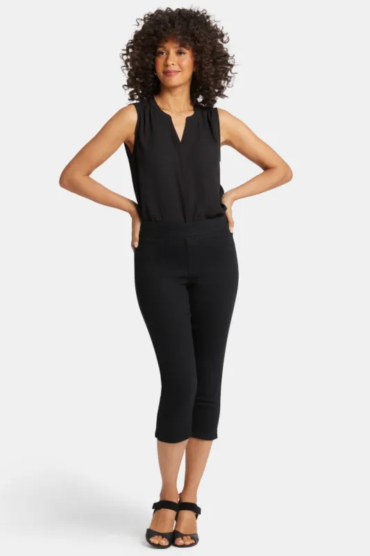 Dakota Crop Pull-On Jeans In Petite  - Overdye Black sold by NYDJ