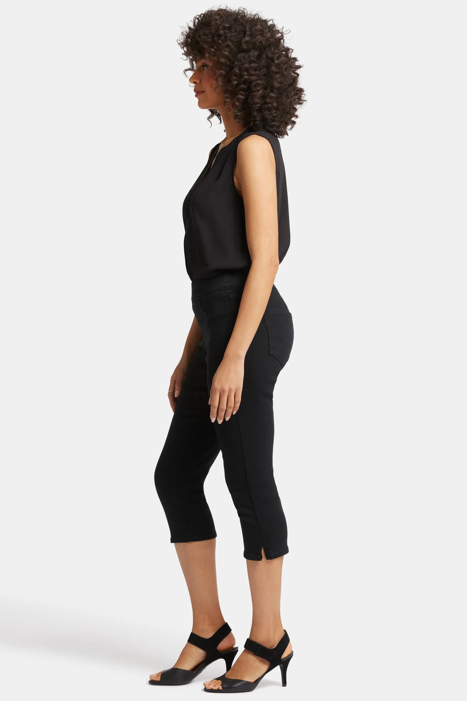 Dakota Crop Pull-On Jeans In Petite - Overdye Black sold by NYDJ product image thumbnail 5