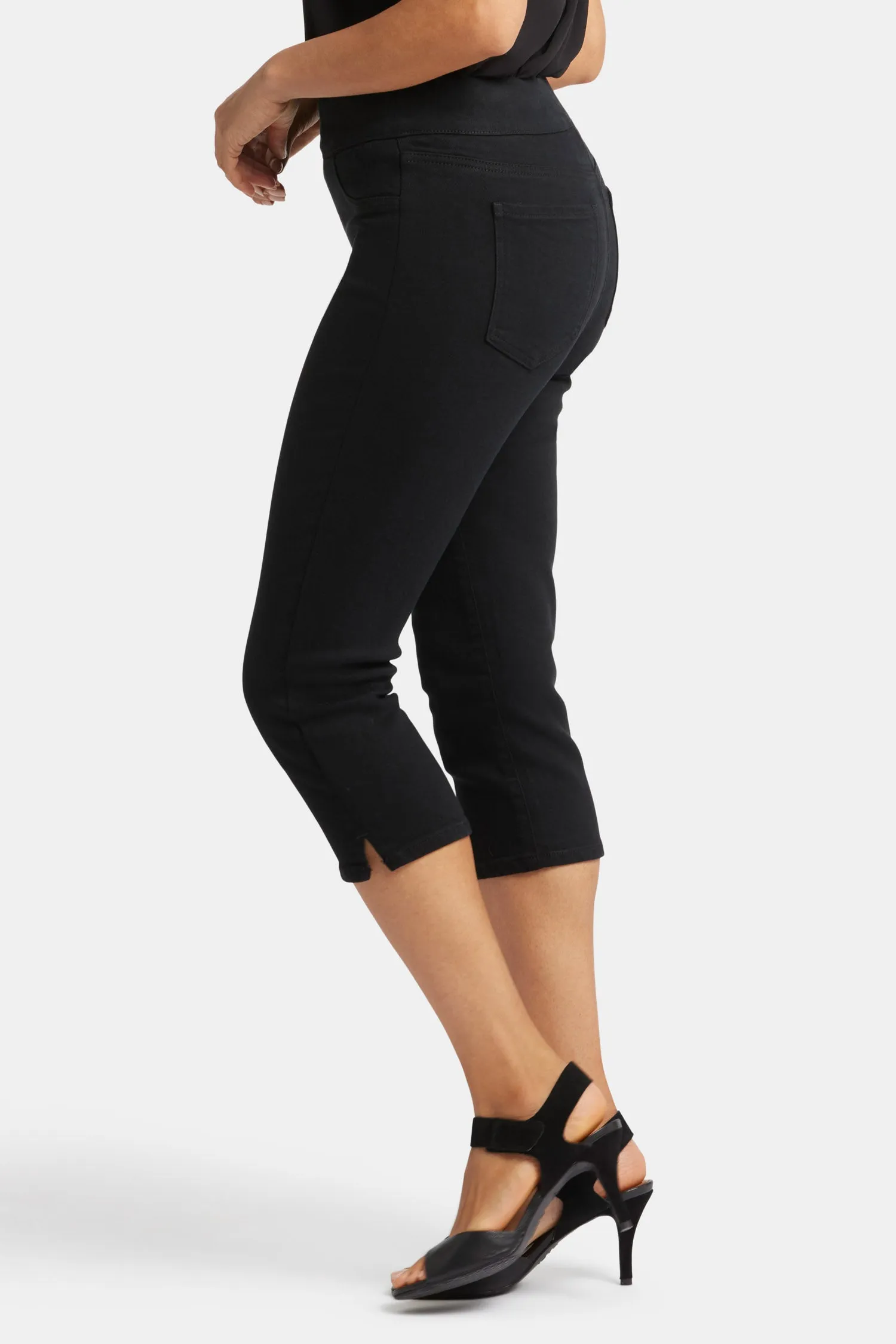 Dakota Crop Pull-On Jeans In Petite - Overdye Black sold by NYDJ product image thumbnail 3