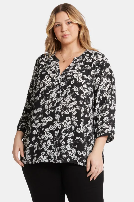 Pintuck Blouse In Plus Size - Stefania sold by NYDJ