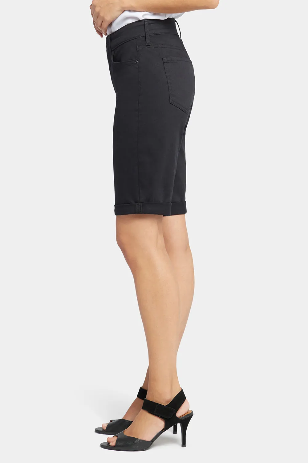 Briella 10 Inch Denim Shorts In Petite - Black sold by NYDJ product image thumbnail 3