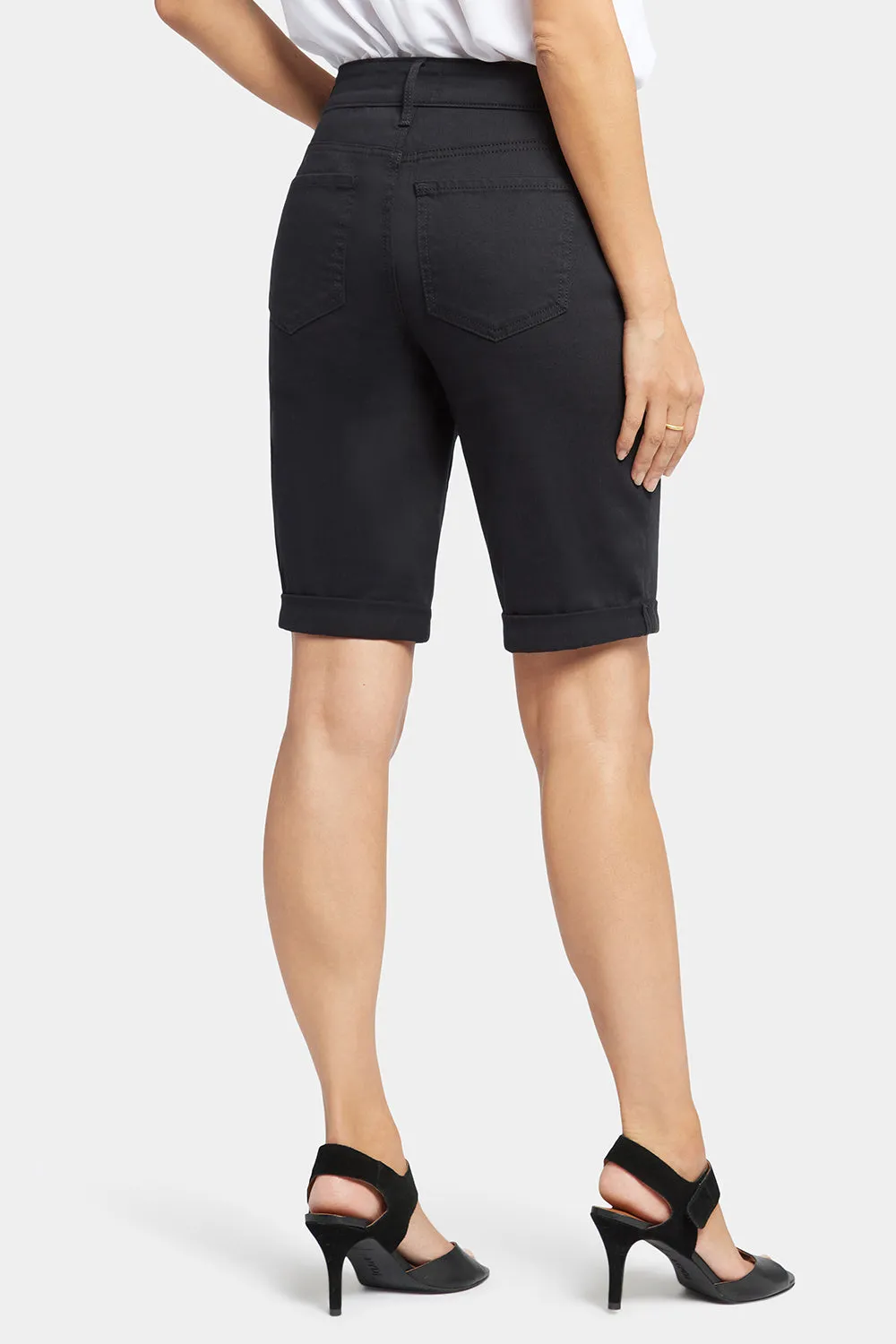 Briella 10 Inch Denim Shorts In Petite - Black sold by NYDJ product image thumbnail 2