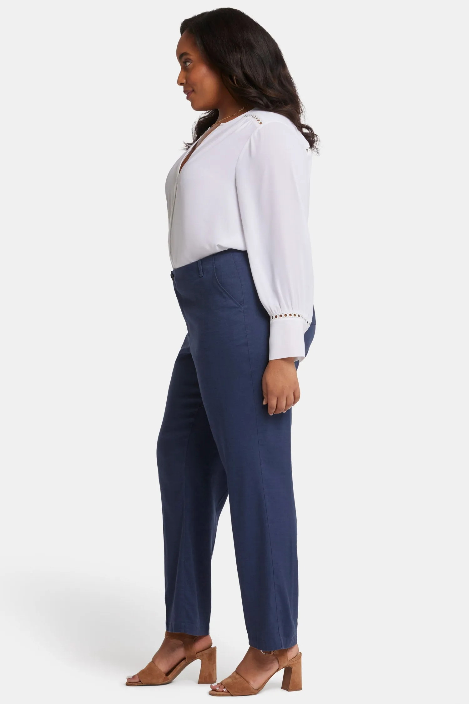 Marilyn Straight Pants In Plus Size - Oxford Navy sold by NYDJ product image thumbnail 5