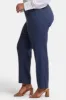 Marilyn Straight Pants In Plus Size - Oxford Navy sold by NYDJ