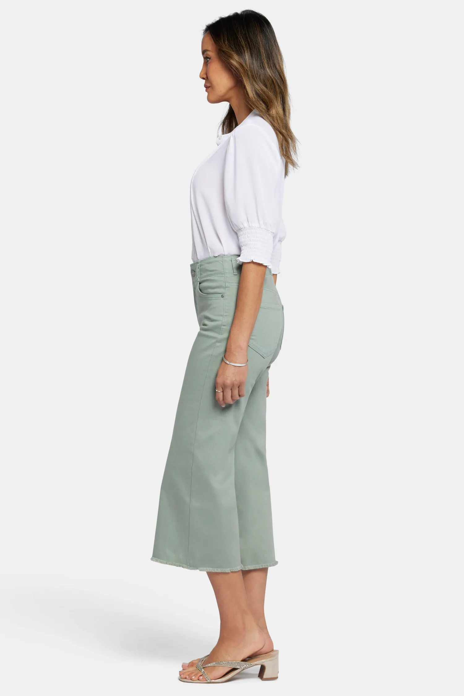 Brigitte Wide Leg Capri Jeans In Petite - Lily Pad sold by NYDJ product image thumbnail 5