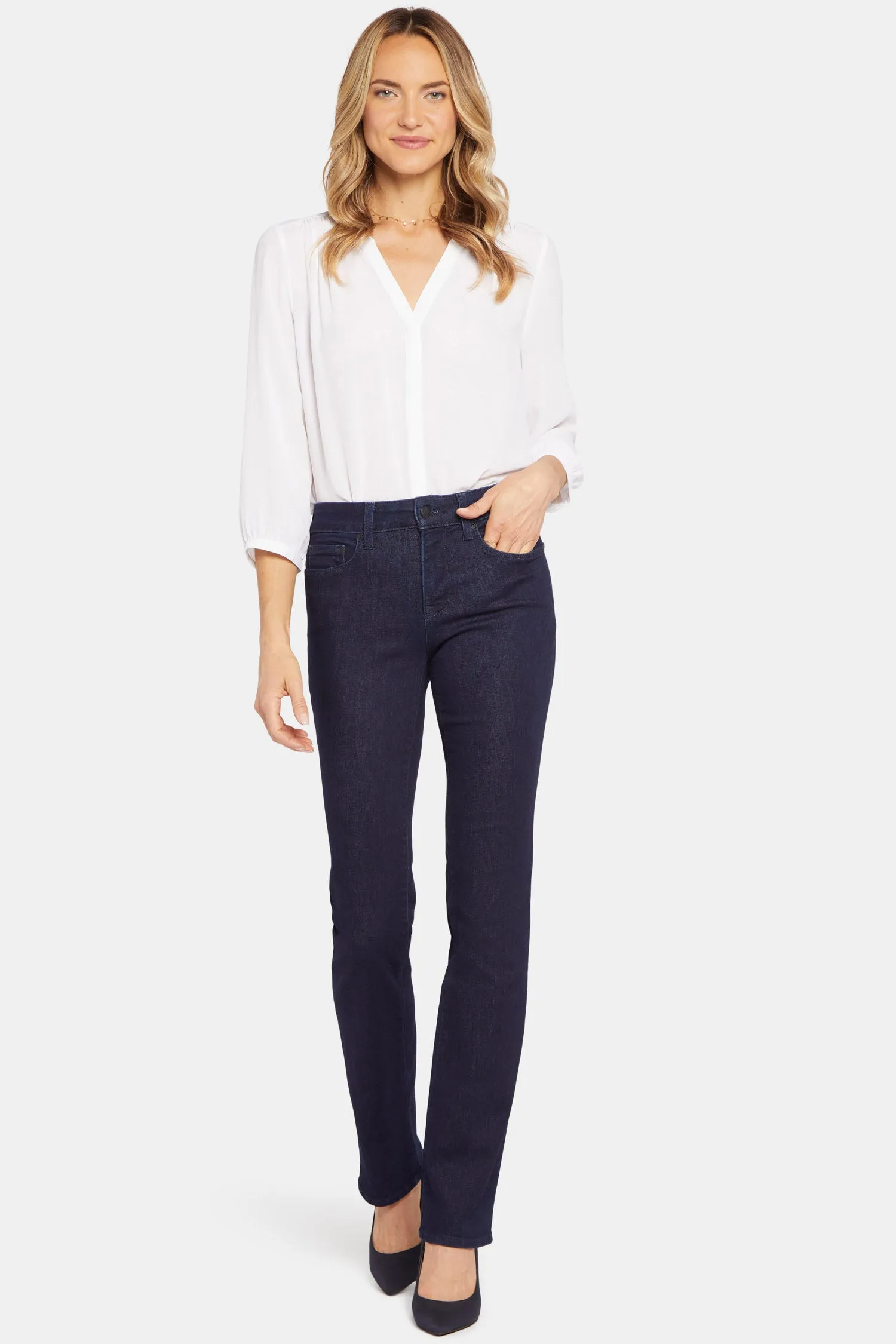 Marilyn Straight Jeans In Tall - Rinse sold by NYDJ product image thumbnail 4