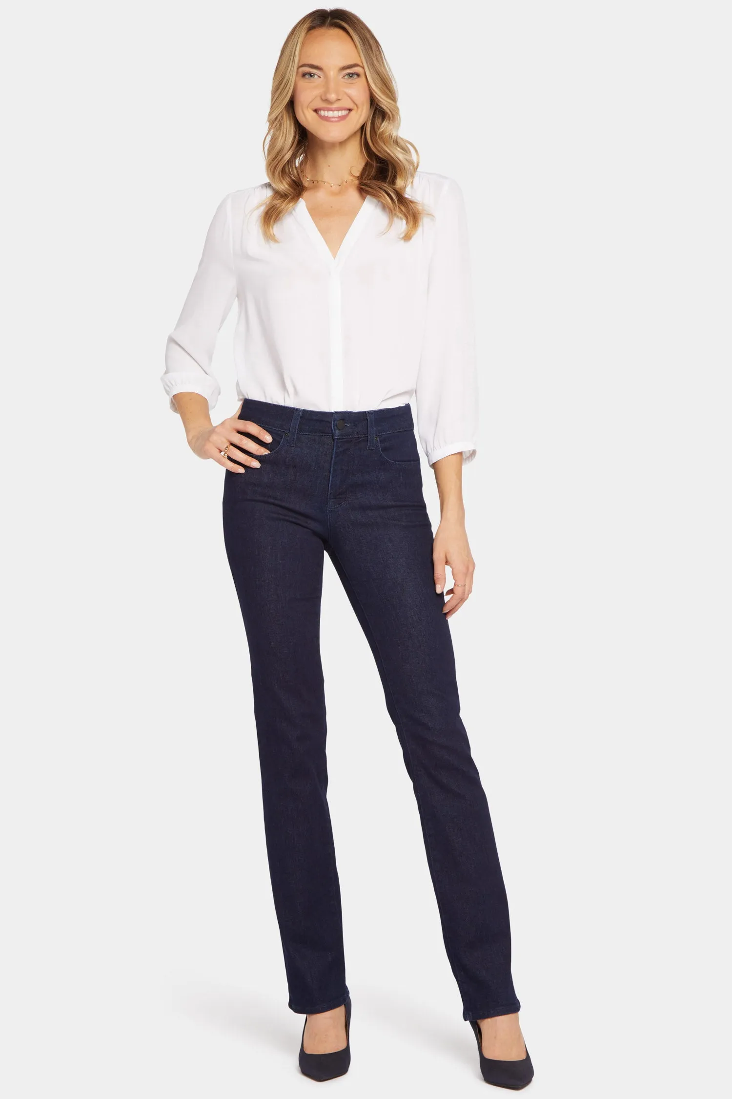 Marilyn Straight Jeans In Tall - Rinse sold by NYDJ