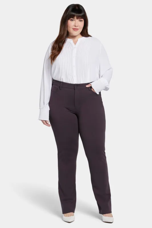 Marilyn Straight Pants In Plus Size - Cordovan sold by NYDJ