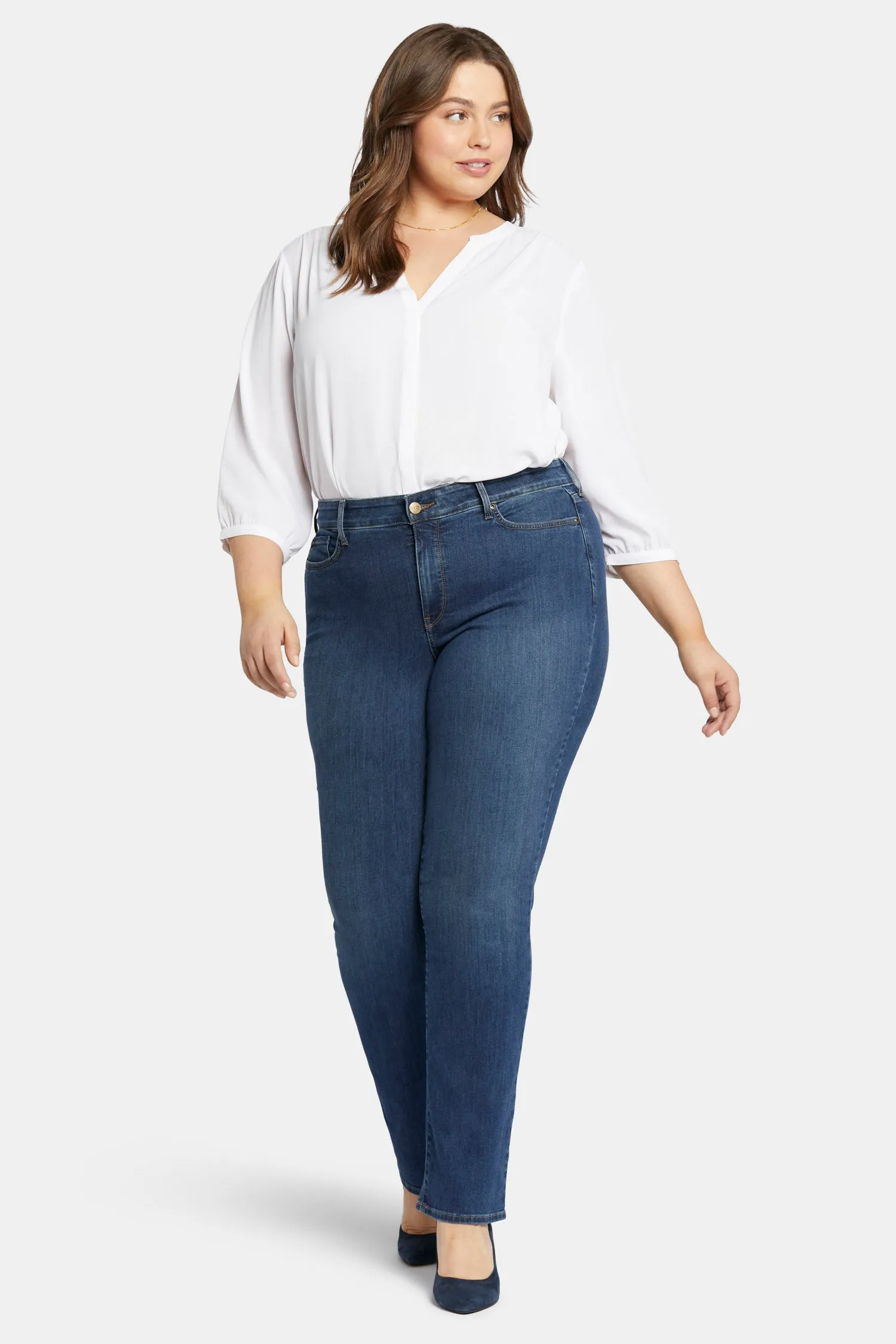 Marilyn Straight Jeans In Plus Size - Cooper sold by NYDJ product image thumbnail 4