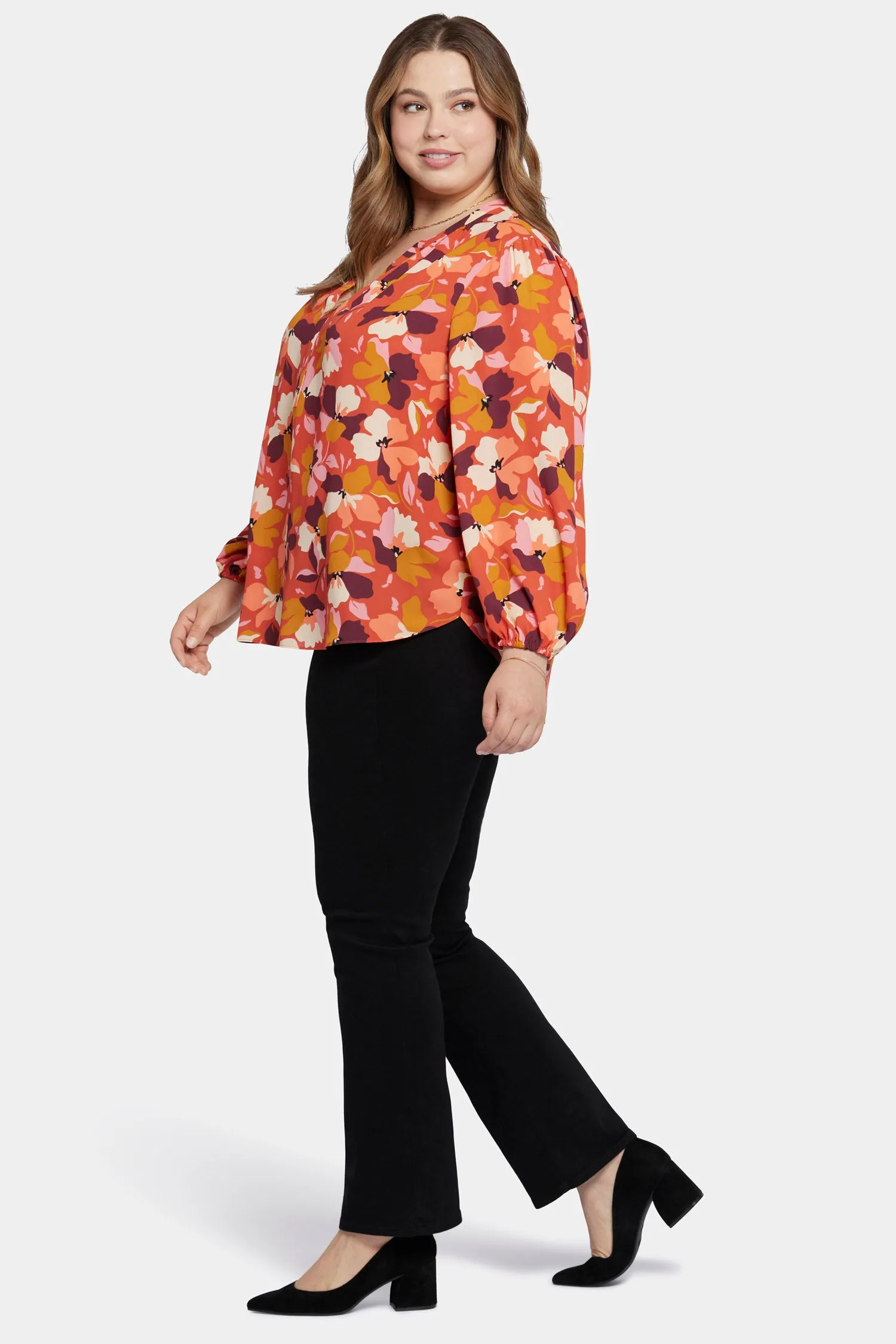 Puff Sleeve Popover Top In Plus Size - Gingervale sold by NYDJ product image thumbnail 3