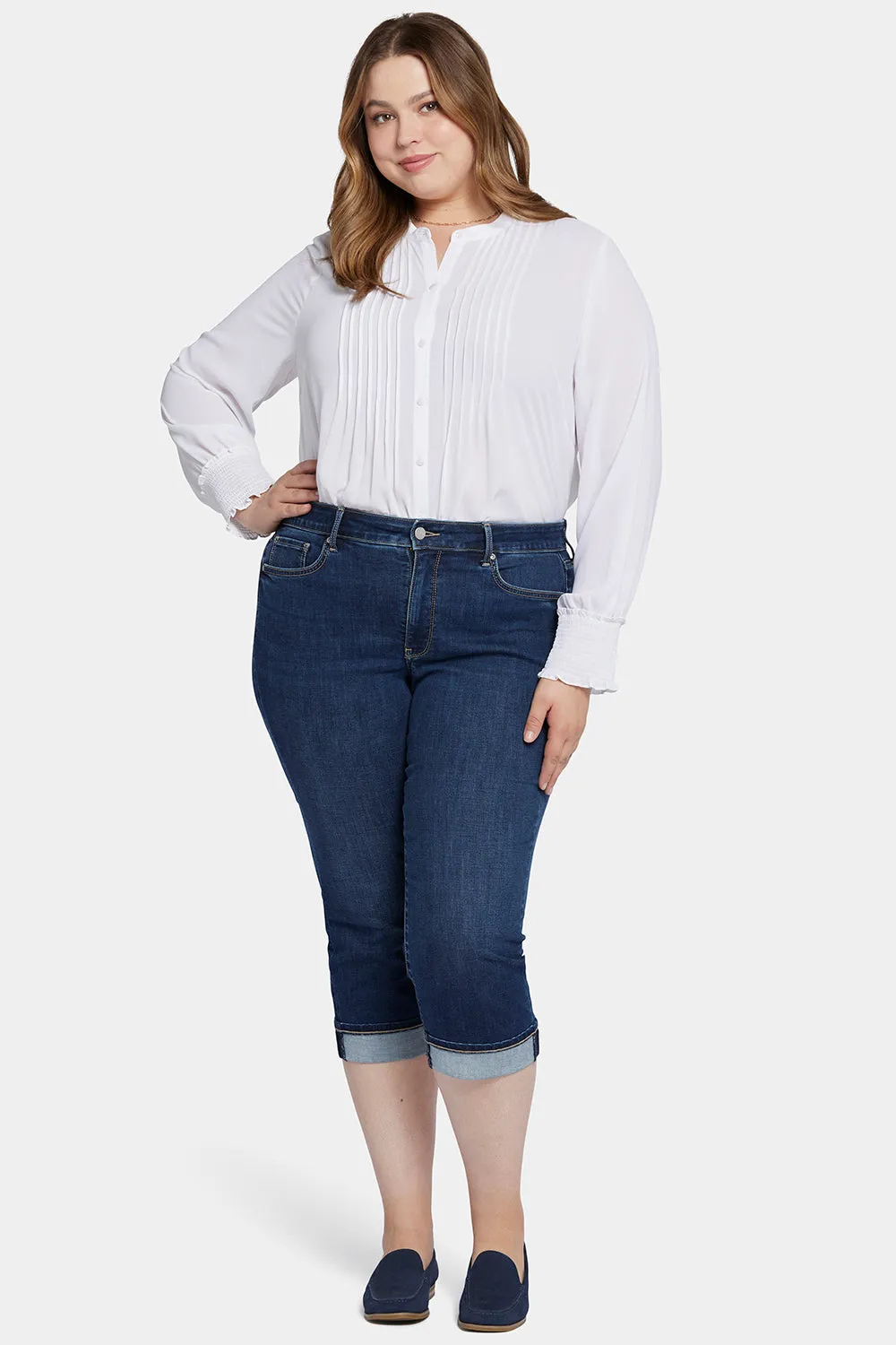 Marilyn Straight Crop Jeans In Plus Size - Cambridge sold by NYDJ product image thumbnail 4