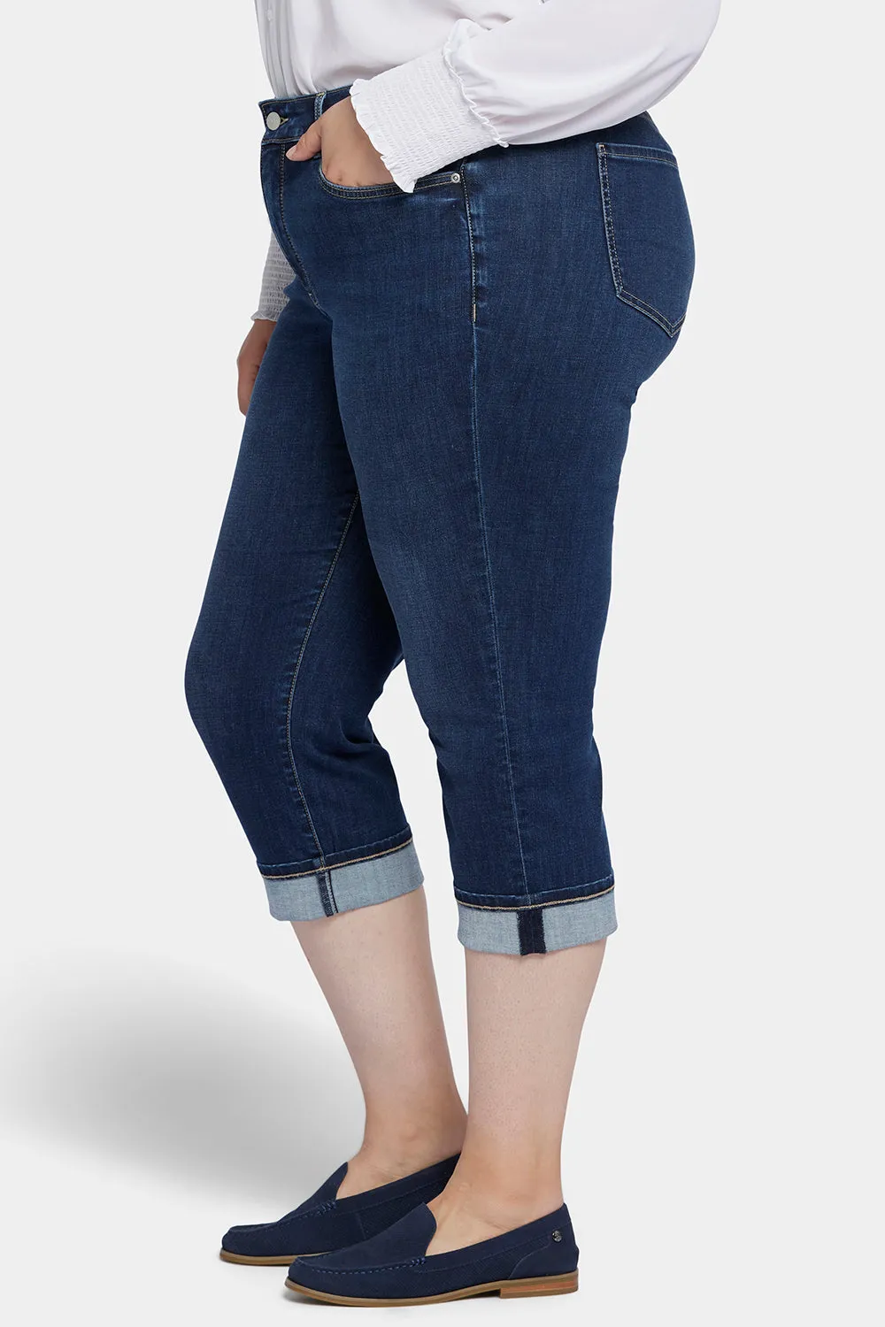 Marilyn Straight Crop Jeans In Plus Size - Cambridge sold by NYDJ product image thumbnail 3