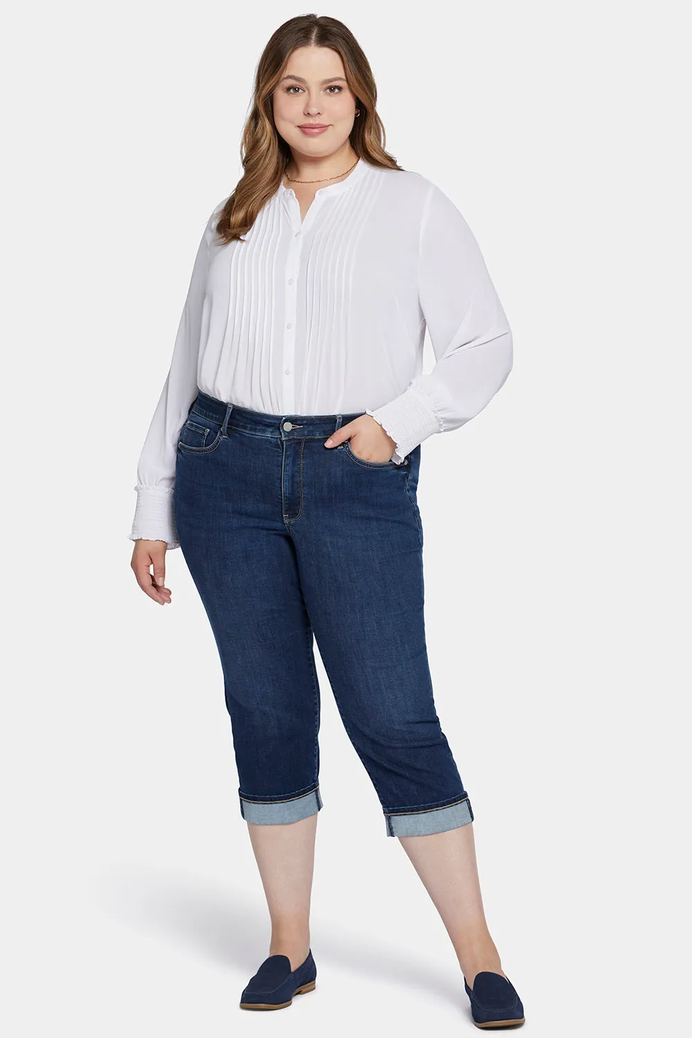 Marilyn Straight Crop Jeans In Plus Size - Cambridge sold by NYDJ