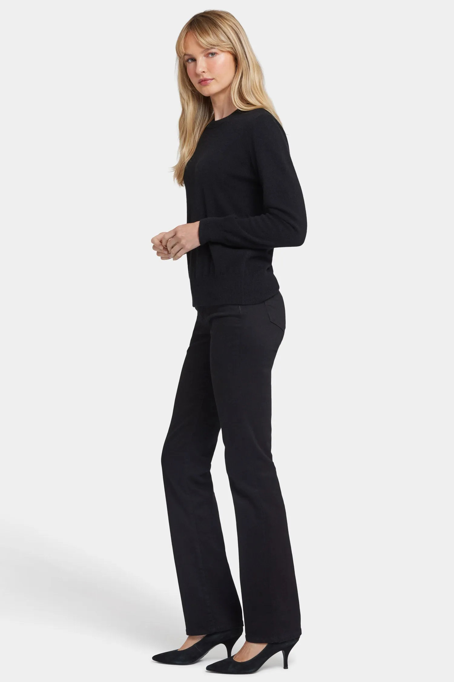 Cashmere Essential Crewneck Sweater - Black sold by NYDJ product image thumbnail 3