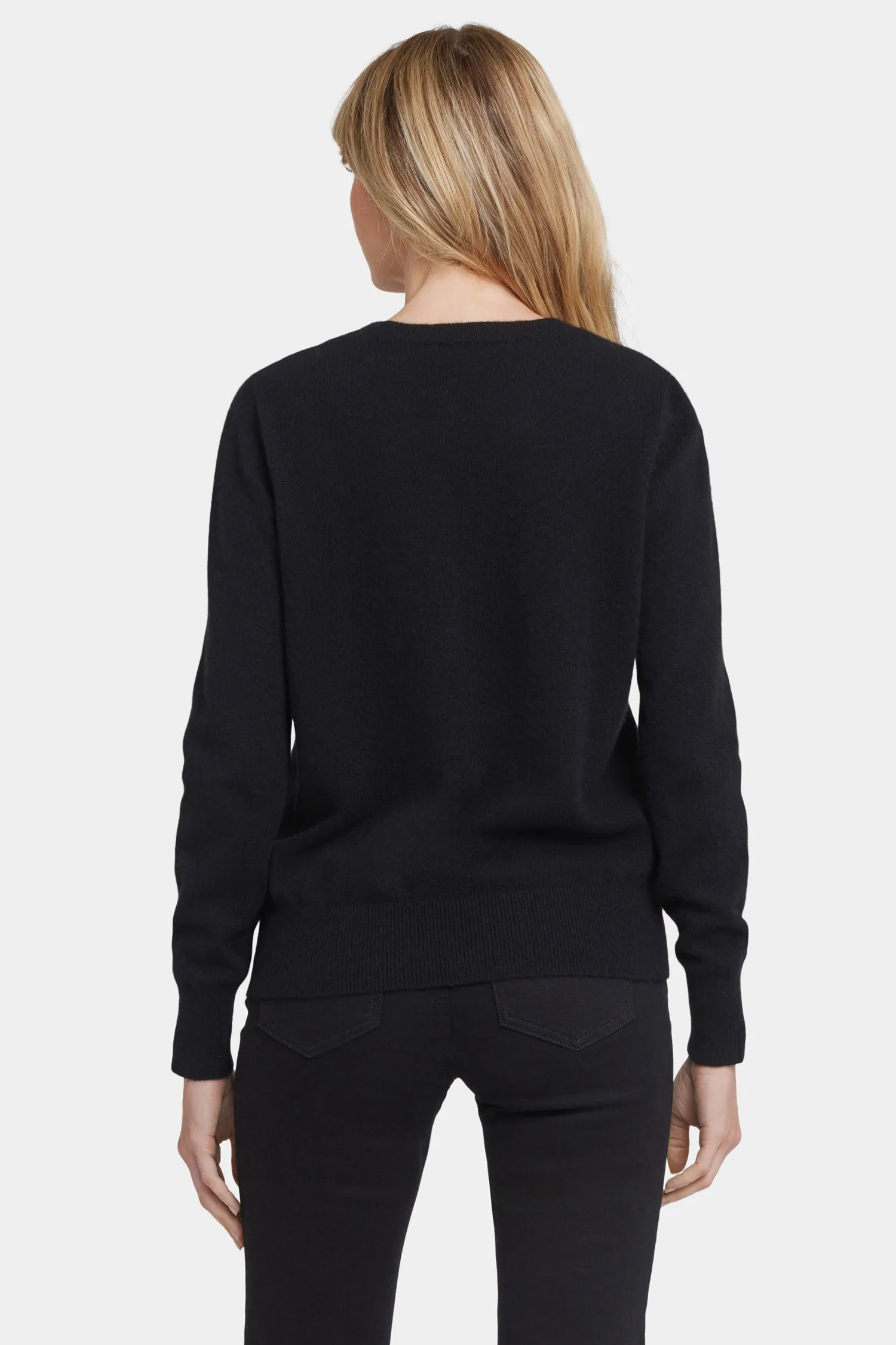 Cashmere Essential Crewneck Sweater - Black sold by NYDJ product image thumbnail 2