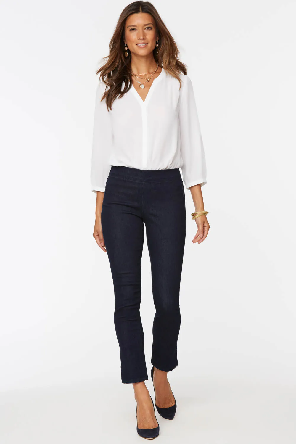 Alina Skinny Ankle Pull-On Jeans - Rinse sold by NYDJ