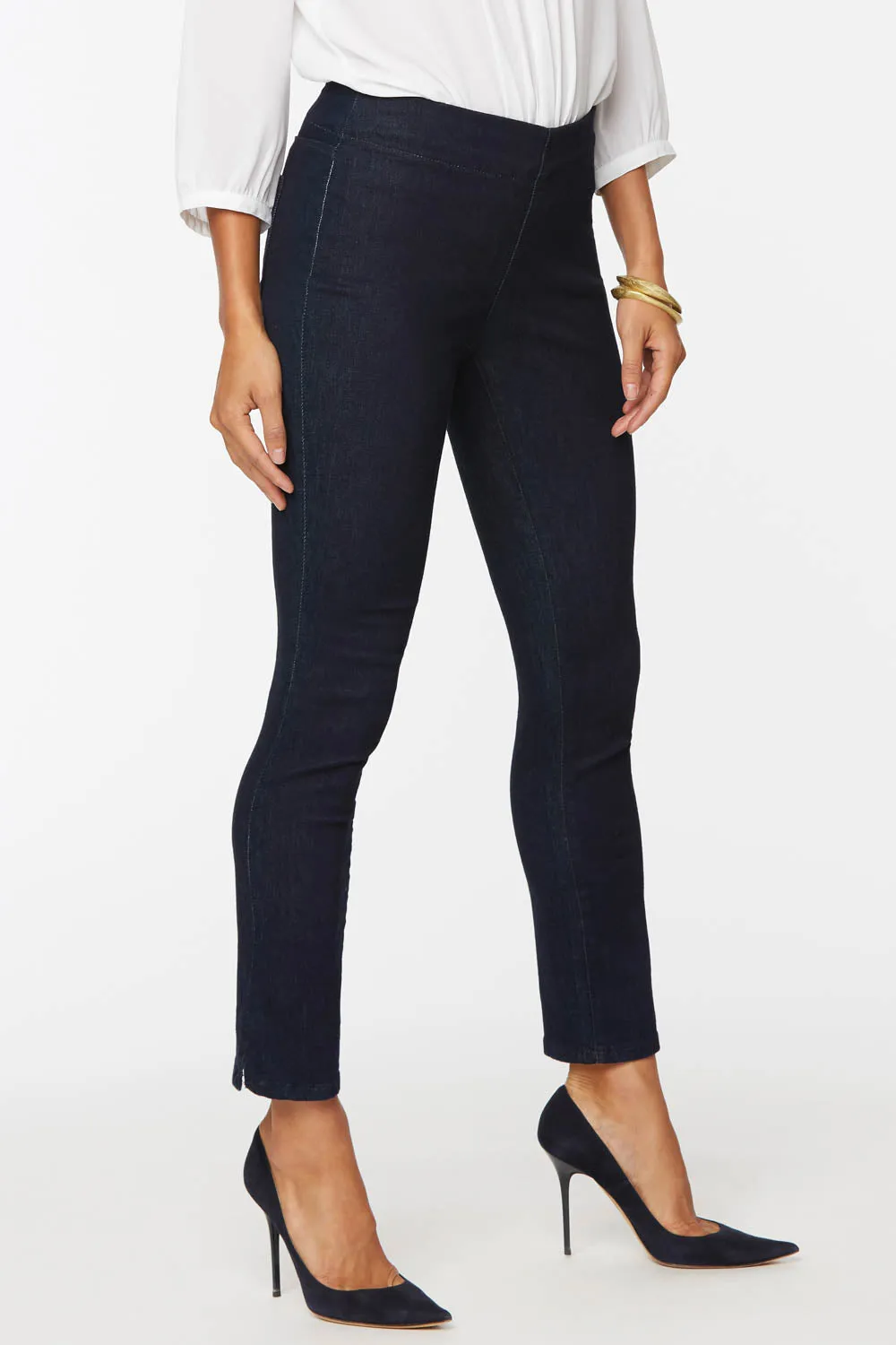 Alina Skinny Ankle Pull-On Jeans - Rinse sold by NYDJ product image thumbnail 2