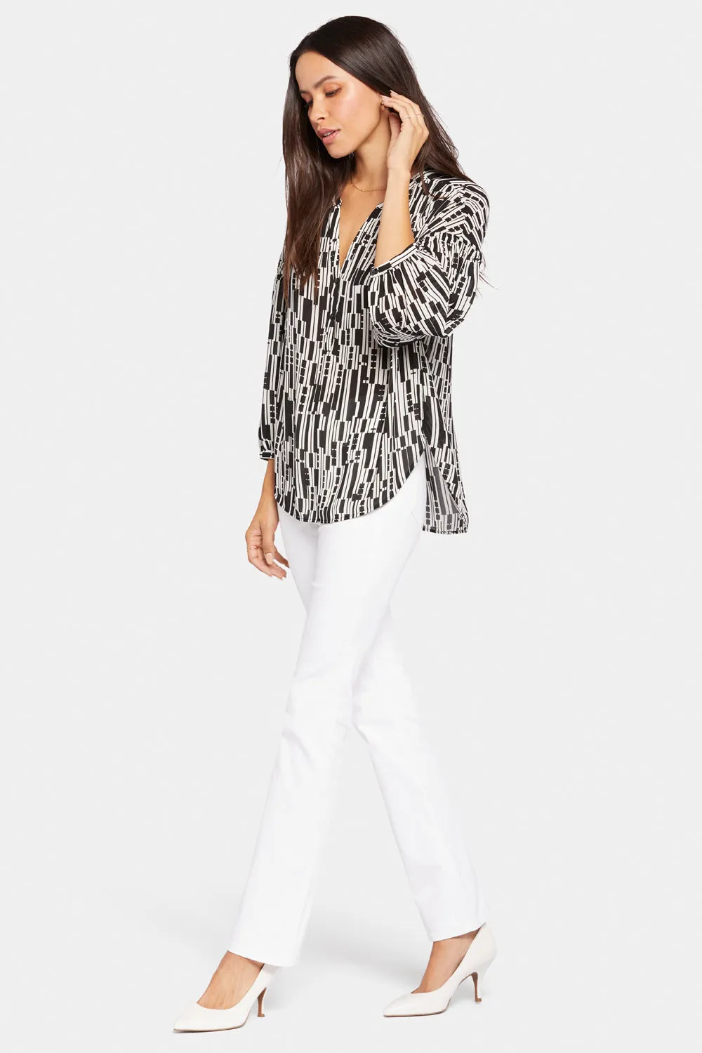 Paulina Peasant Blouse - Giselle Geo sold by NYDJ product image thumbnail 5