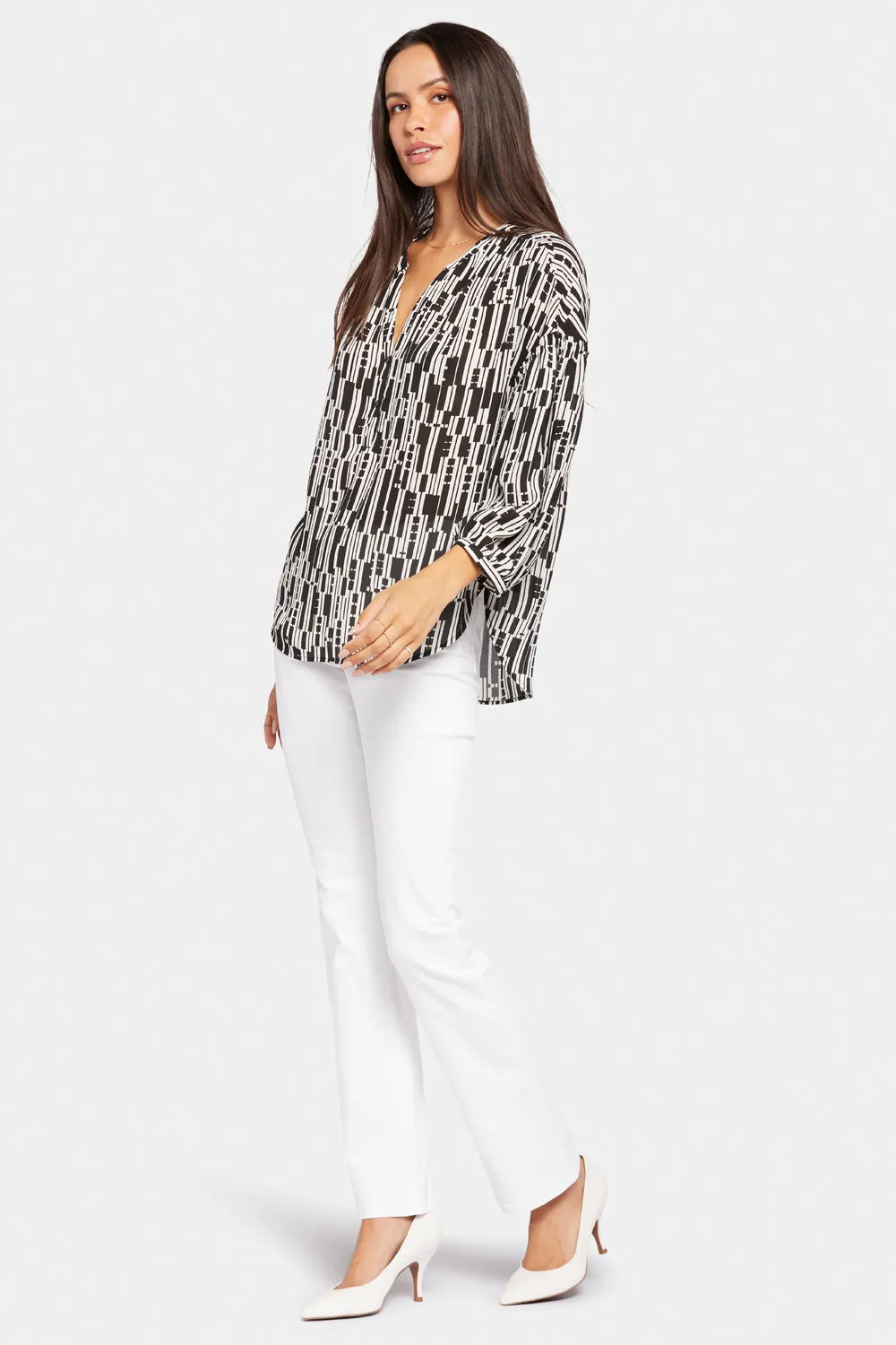 Paulina Peasant Blouse - Giselle Geo sold by NYDJ product image thumbnail 3