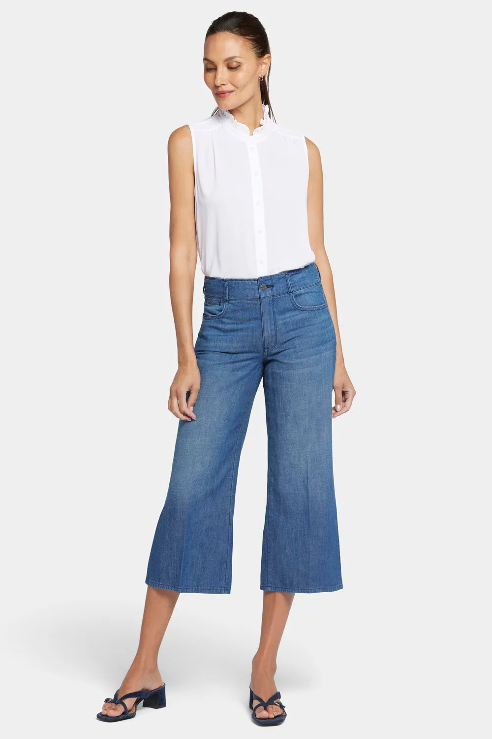 Brigitte Wide Leg Capri Jeans - Mission Blue sold by NYDJ product image thumbnail 4