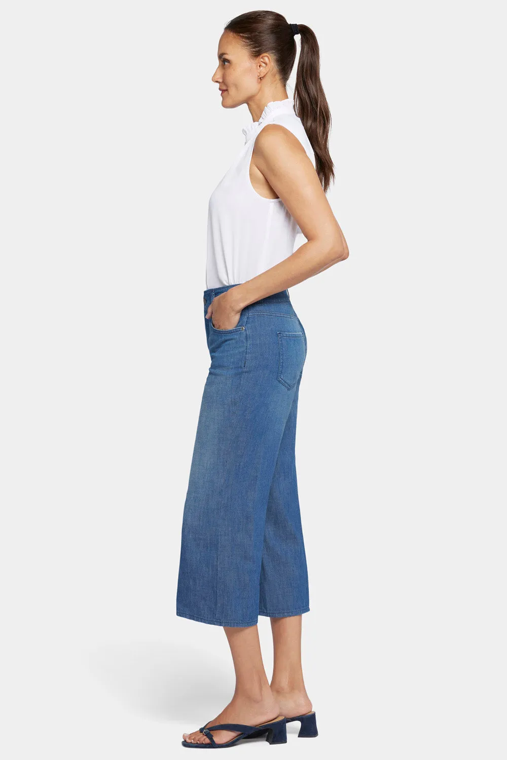 Brigitte Wide Leg Capri Jeans - Mission Blue sold by NYDJ product image thumbnail 5
