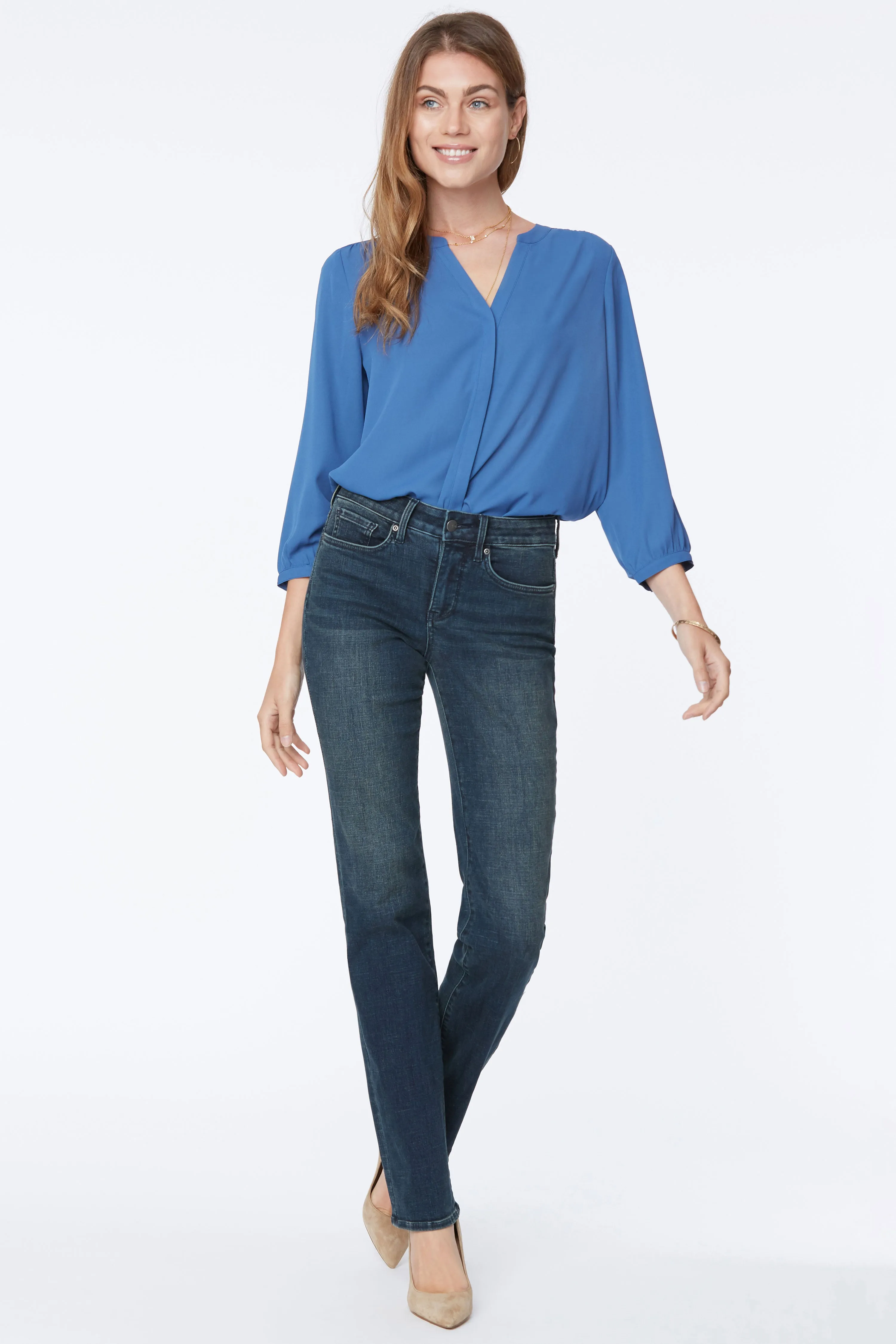 Marilyn Straight Jeans In Petite - Prosperity sold by NYDJ product image thumbnail 2