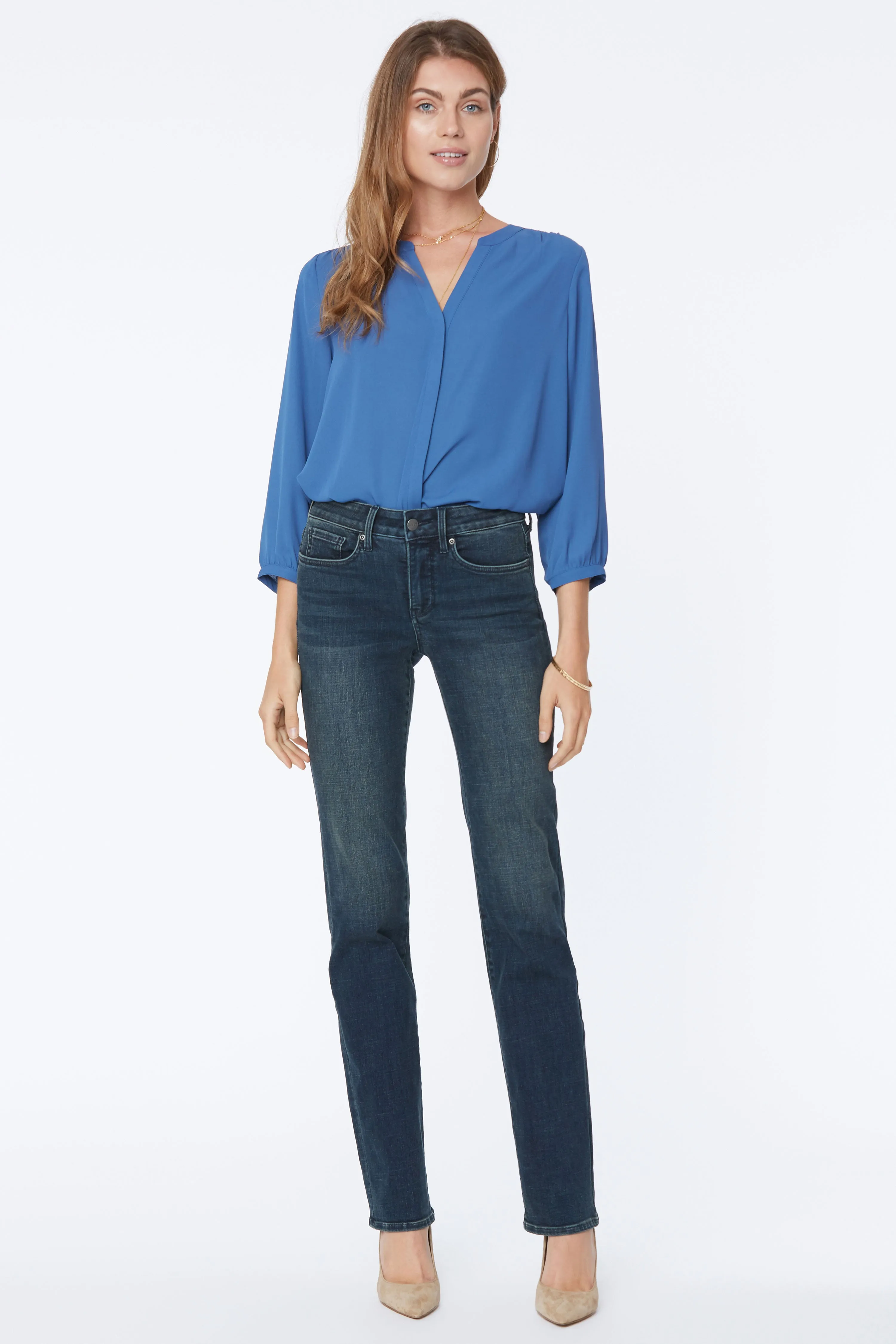 Marilyn Straight Jeans In Petite - Prosperity sold by NYDJ product image thumbnail 4