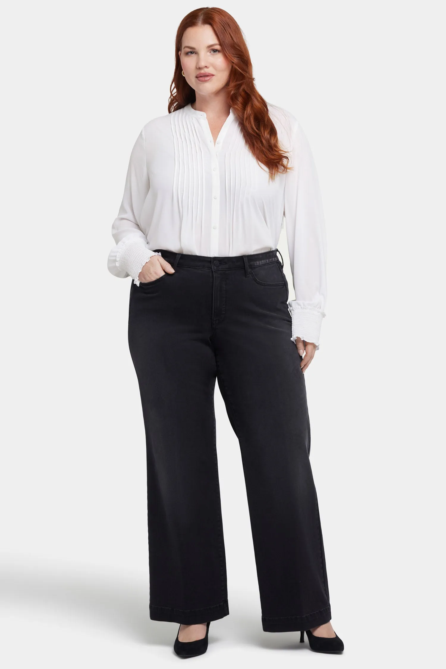Teresa Wide Leg Jeans In Plus Size - Crosswinds sold by NYDJ