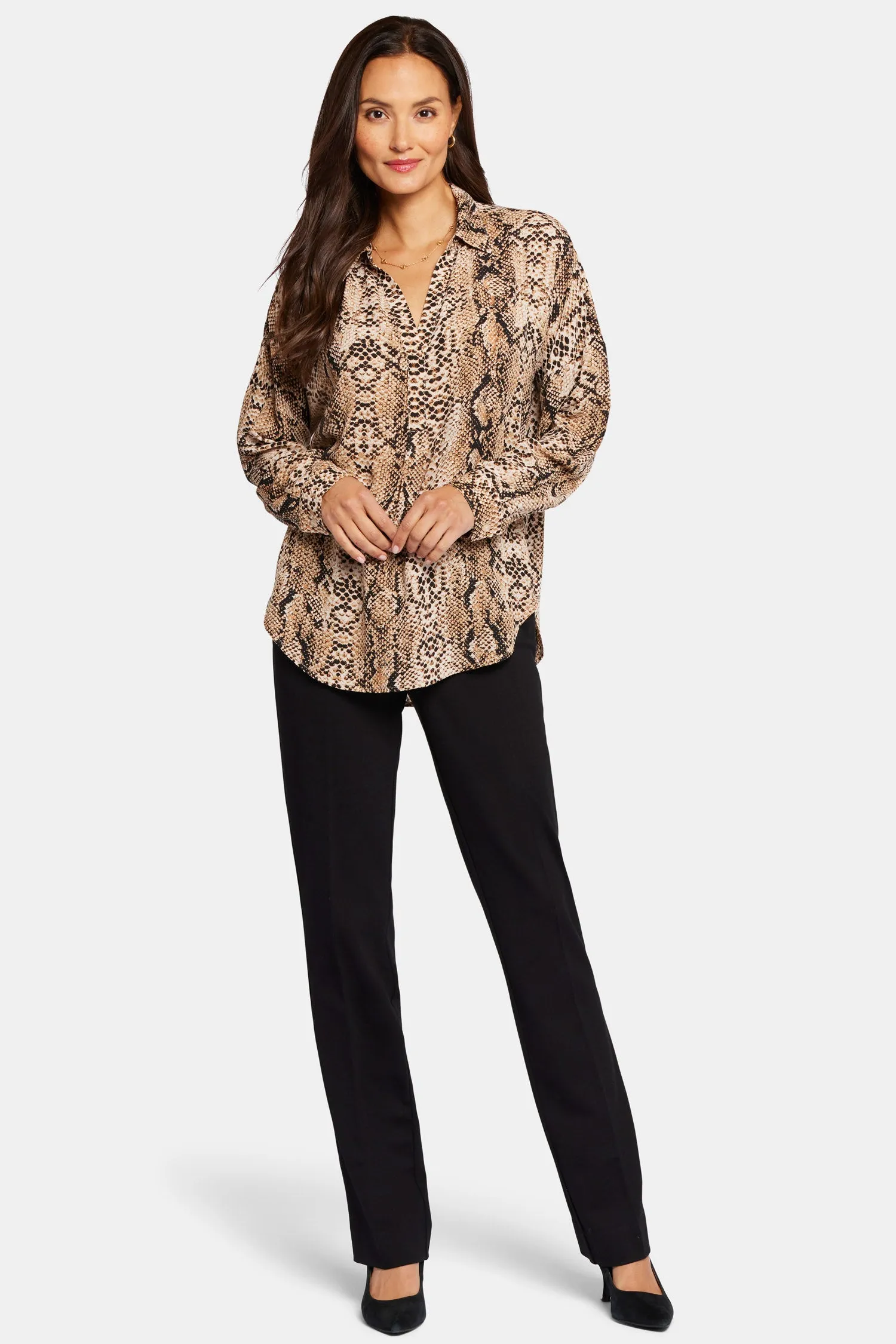 Becky Blouse - Victorian Python Pink Taupe sold by NYDJ product image thumbnail 5