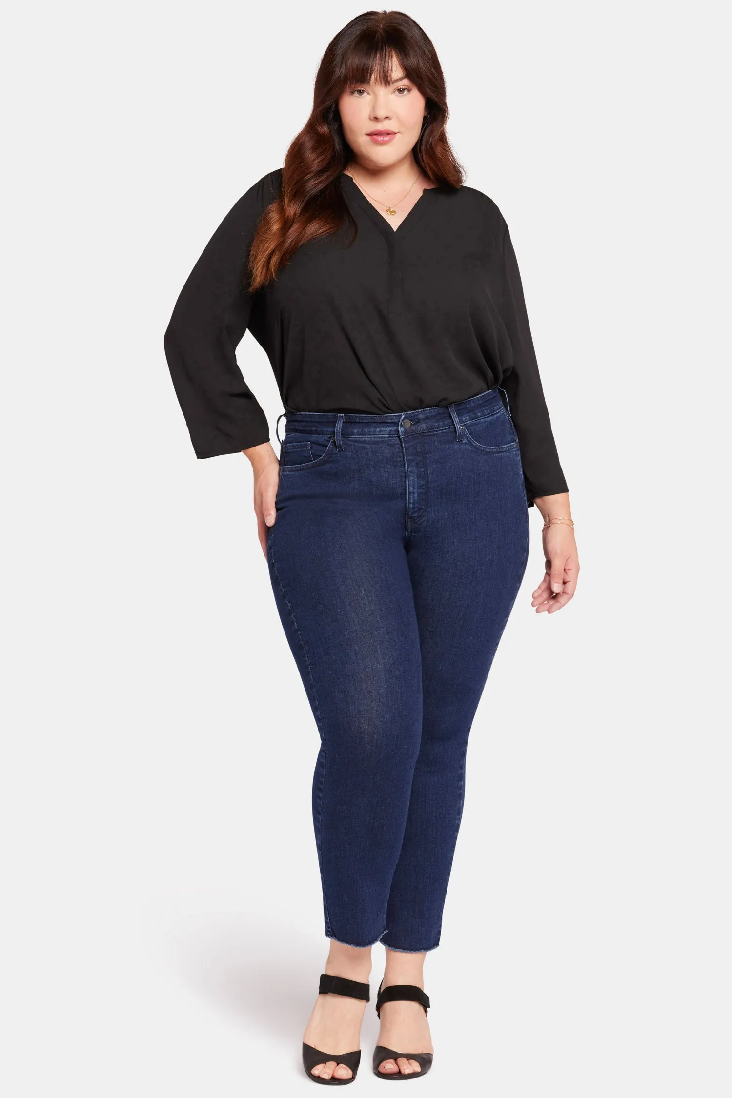 Sheri Slim Ankle Jeans In Plus Size - Mystique sold by NYDJ