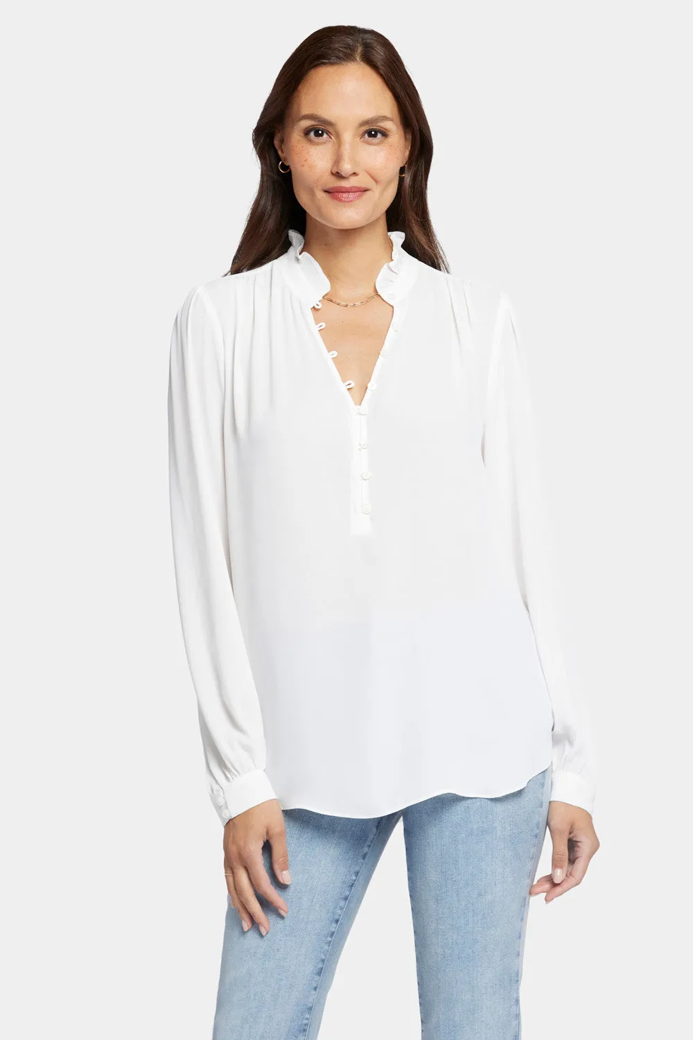 Hannah Blouse - Optic White sold by NYDJ product image thumbnail 4