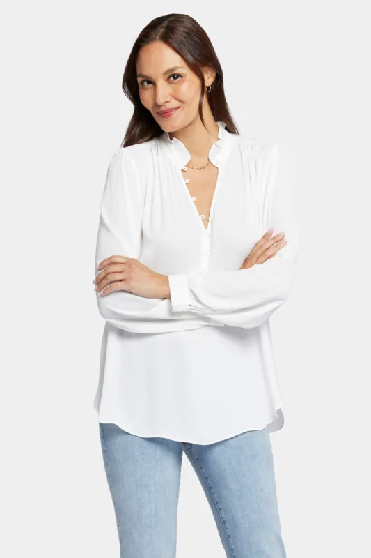 Hannah Blouse - Optic White sold by NYDJ