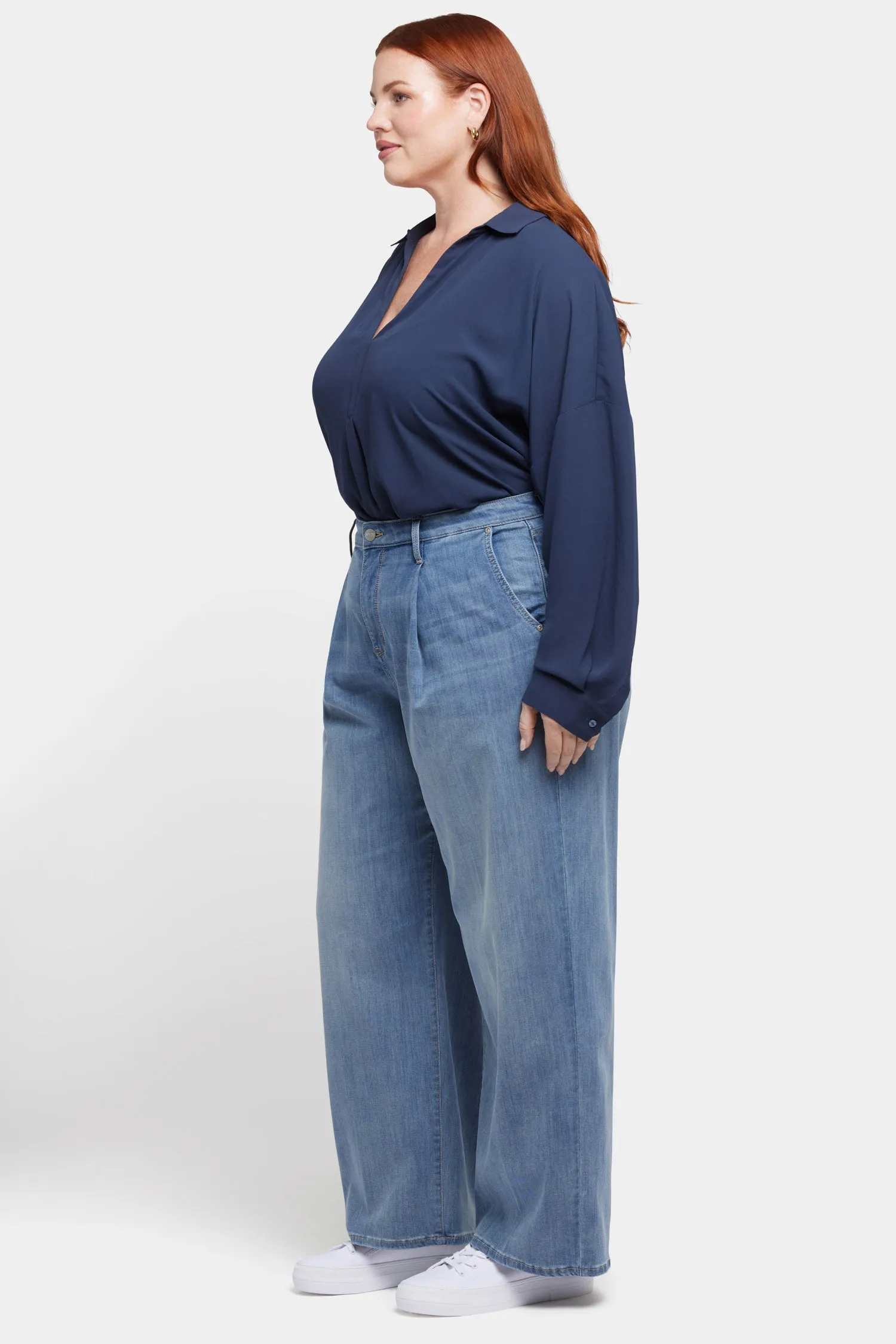 Teresa Wide Leg Ankle Jeans In Plus Size - Indigo Stream sold by NYDJ product image thumbnail 5