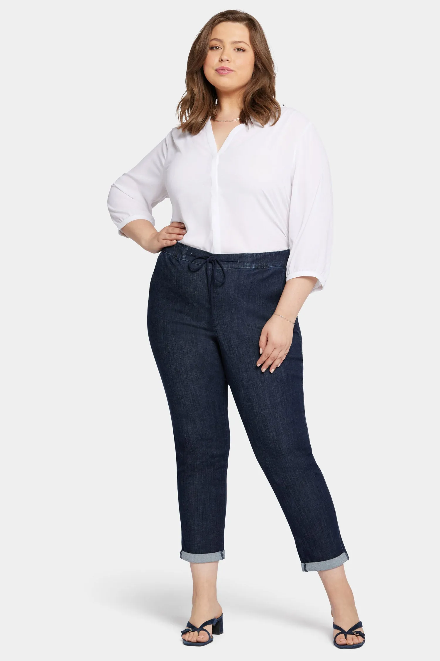 Slim Jogger Ankle Pants In Plus Size - Lightweight Rinse sold by NYDJ