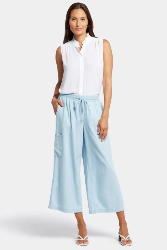 Whitney Crop Pull-On Cargo Pants - Oceanfront sold by NYDJ