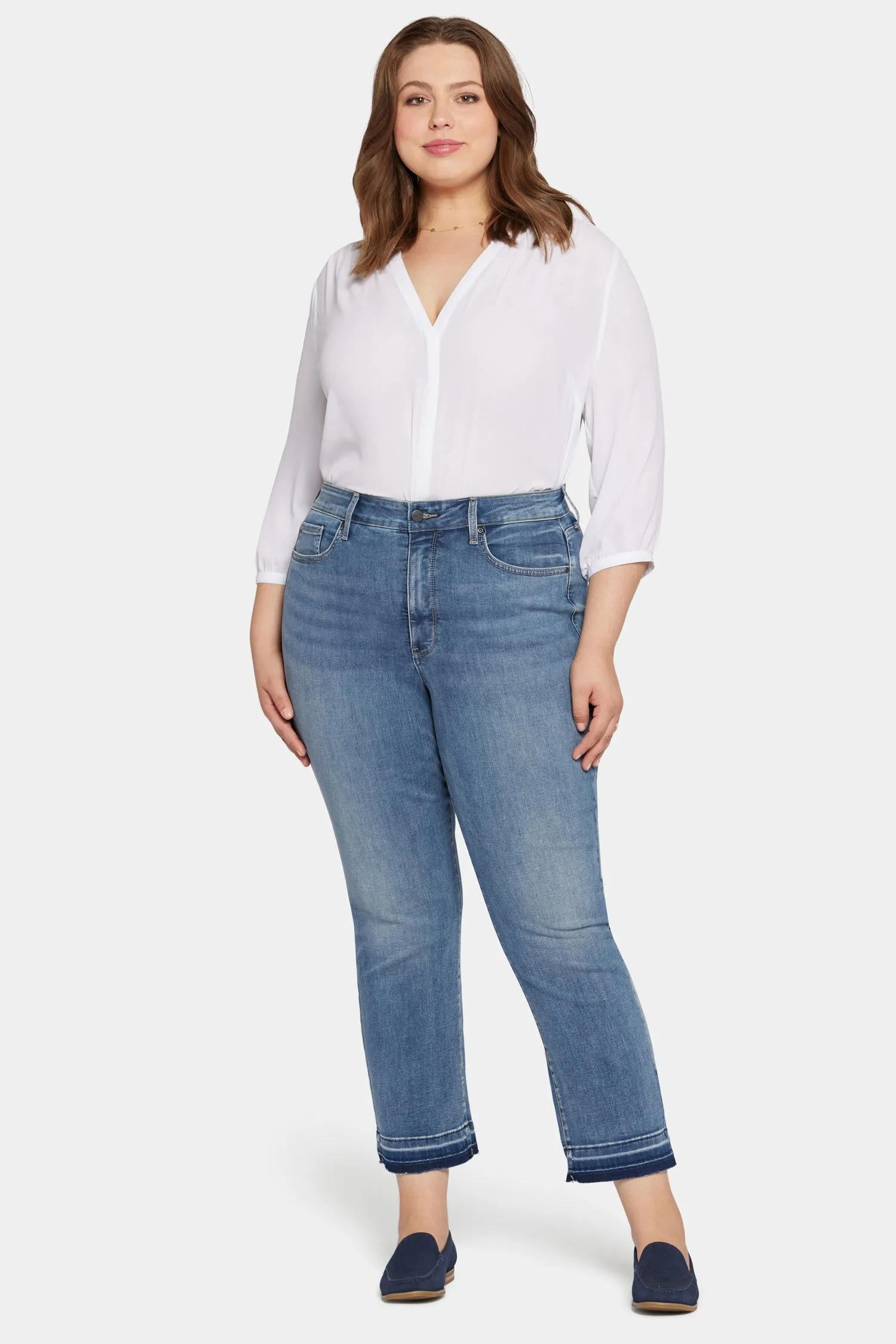 Marilyn Straight Ankle Jeans In Plus Size - Fantasy sold by NYDJ product image thumbnail 4