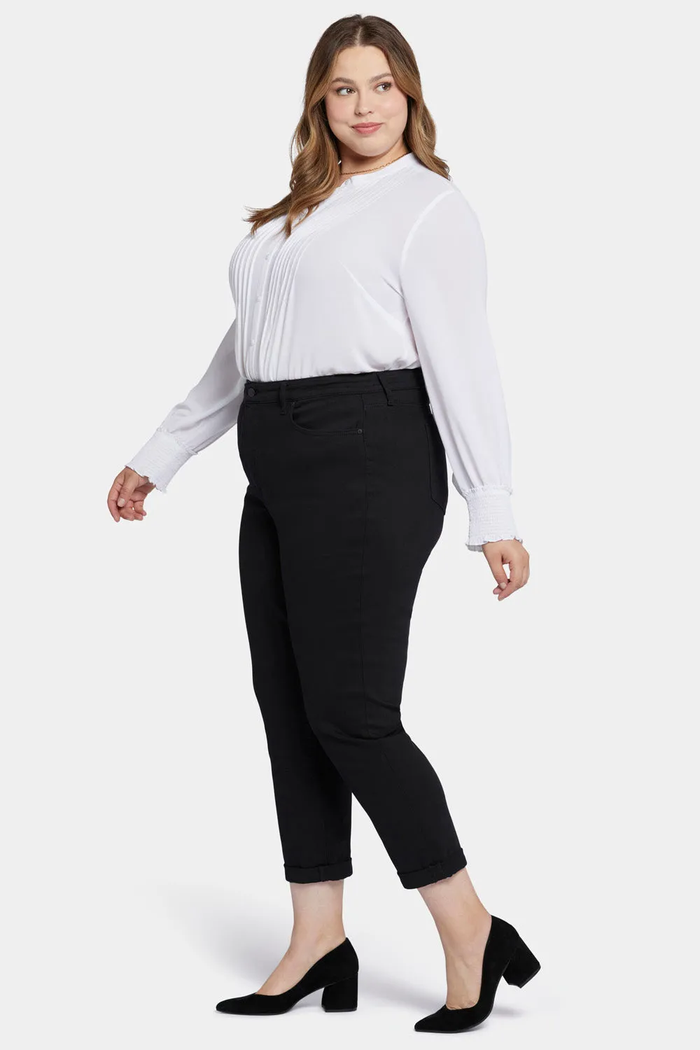Margot Girlfriend Jeans In Petite Plus Size - Black sold by NYDJ product image thumbnail 4