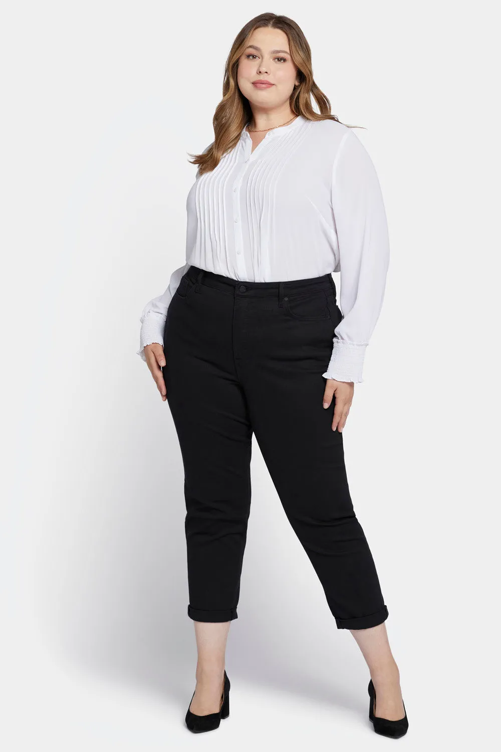 Margot Girlfriend Jeans In Petite Plus Size - Black sold by NYDJ product image thumbnail 5
