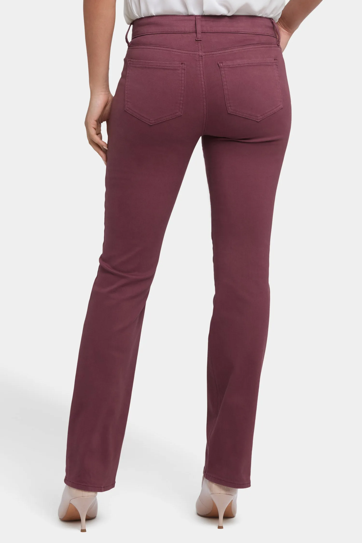 Marilyn Straight Jeans In Petite - Dark Cherry sold by NYDJ product image thumbnail 2