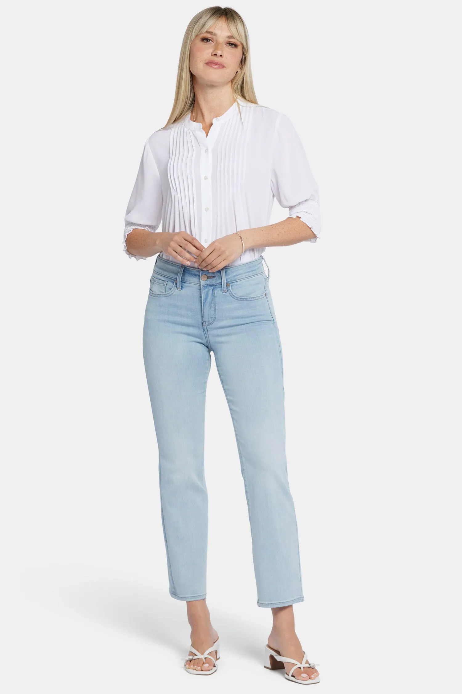 Marilyn Straight Ankle Jeans In Petite - Mykonos sold by NYDJ