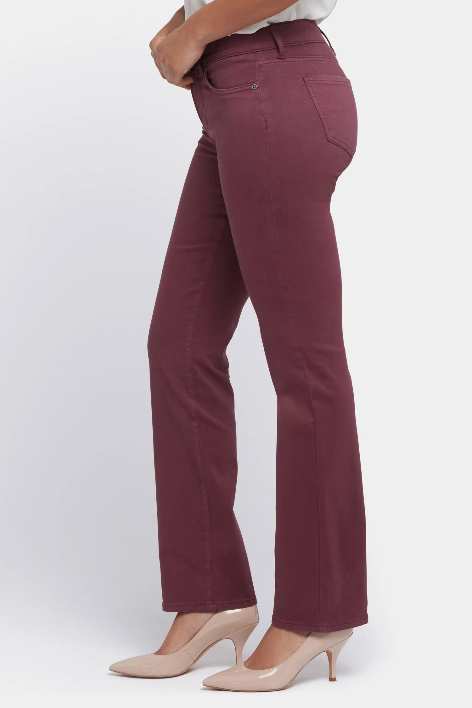 Marilyn Straight Jeans In Petite - Dark Cherry sold by NYDJ product image thumbnail 3