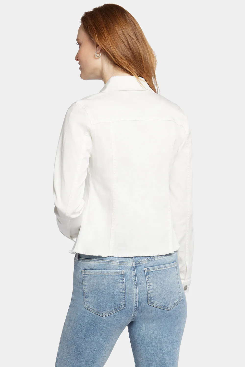 Frayed Hem Jacket - Optic White sold by NYDJ product image thumbnail 2