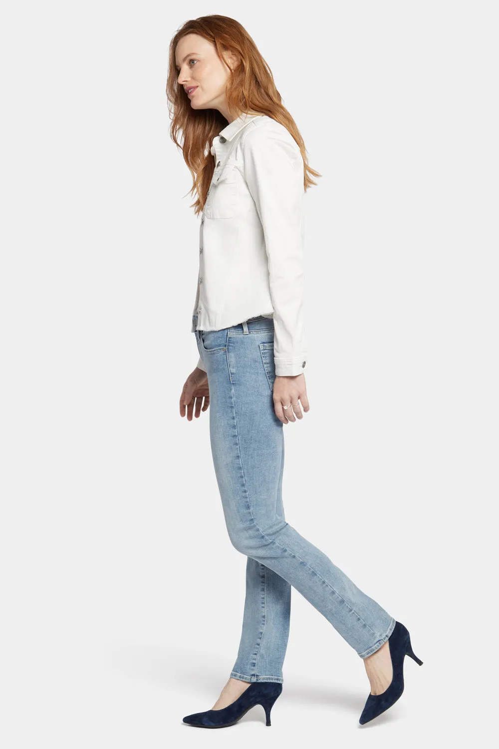 Frayed Hem Jacket - Optic White sold by NYDJ product image thumbnail 3