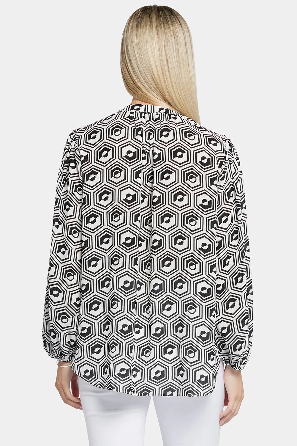 Puff Sleeve Popover Top - Night Owl sold by NYDJ product image thumbnail 2