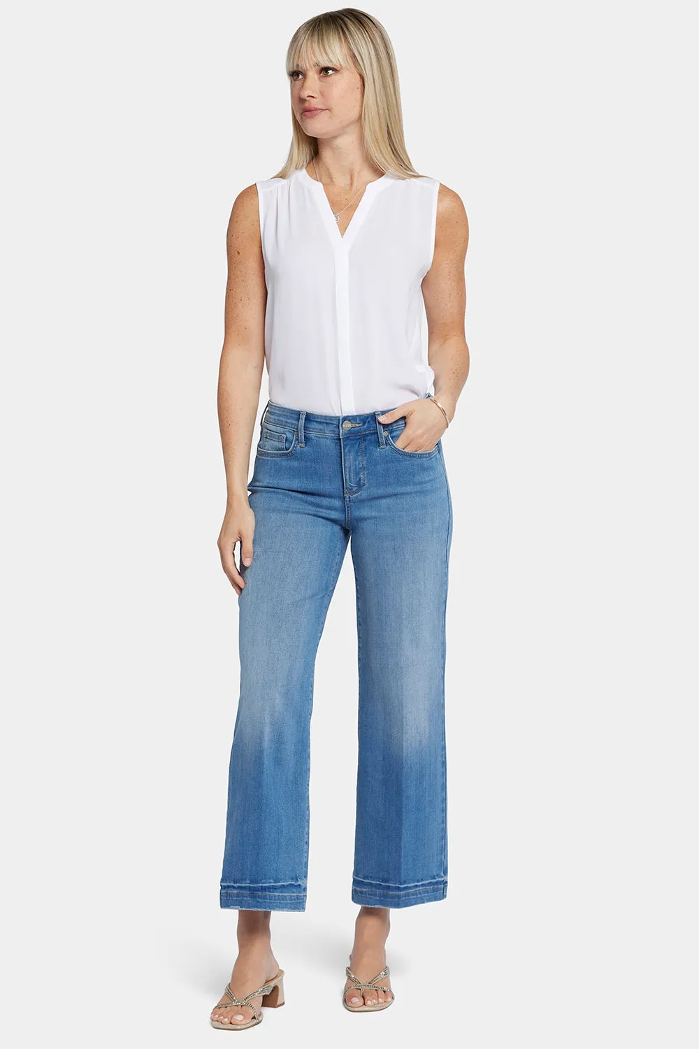 Teresa Wide Leg Ankle Jeans - Riviera Sky sold by NYDJ product image thumbnail 4