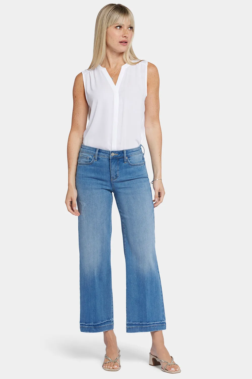 Teresa Wide Leg Ankle Jeans - Riviera Sky sold by NYDJ
